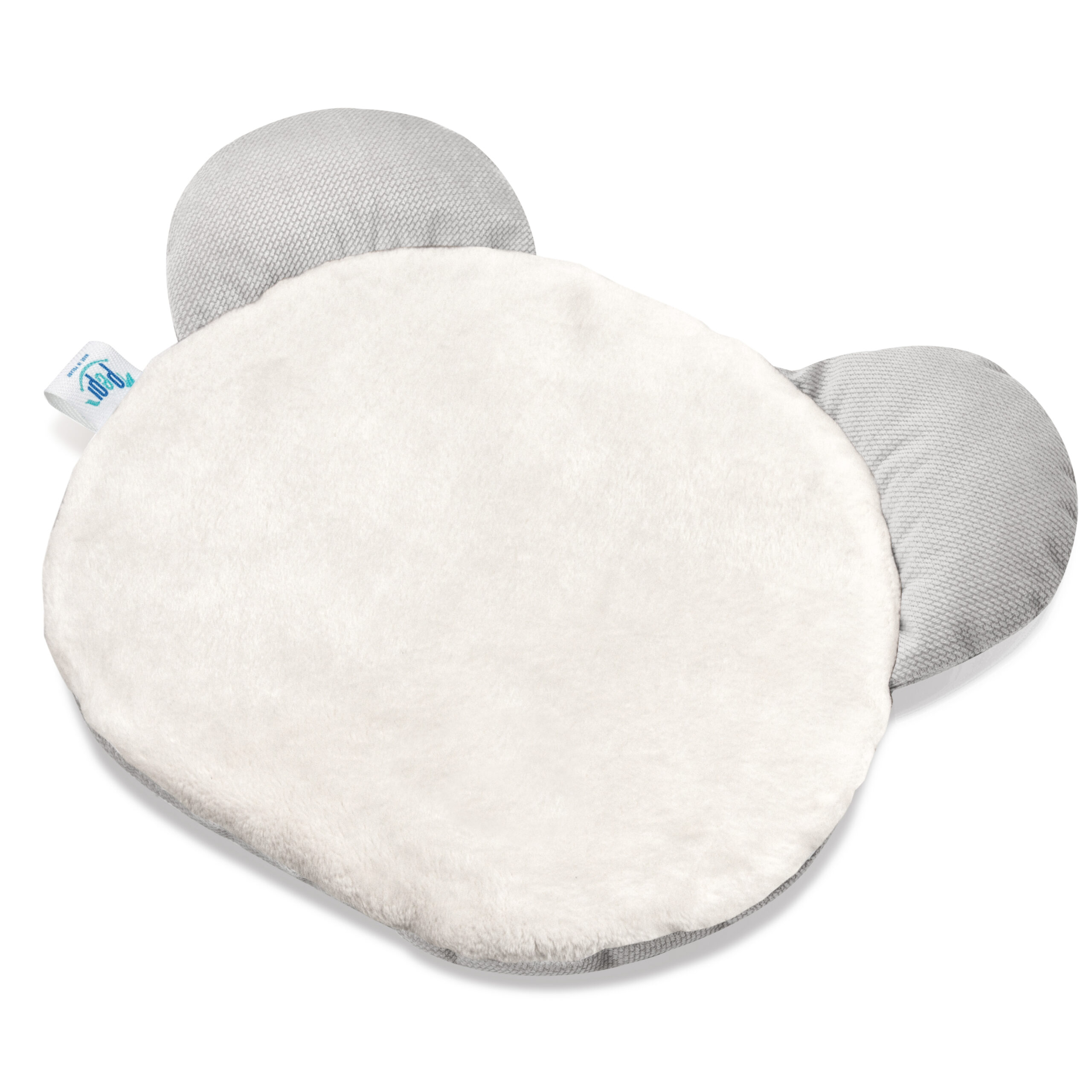 Poduszka Miś velvet silver z pluszem 2