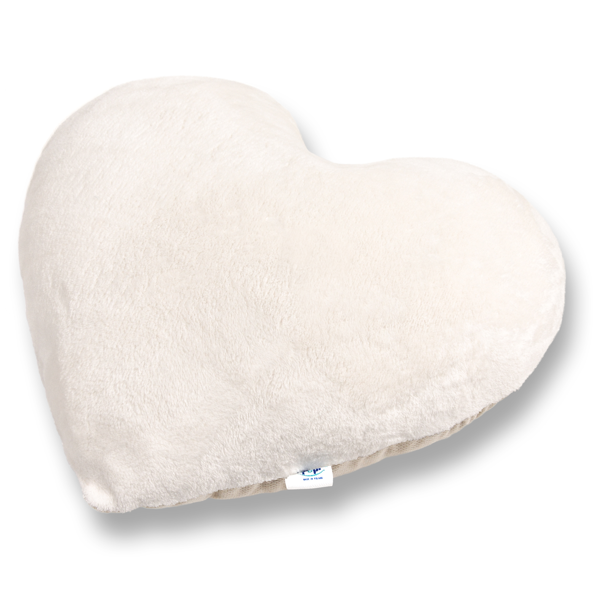 Poduszka dekoracyjna velvet cappucino z pluszem serce 2