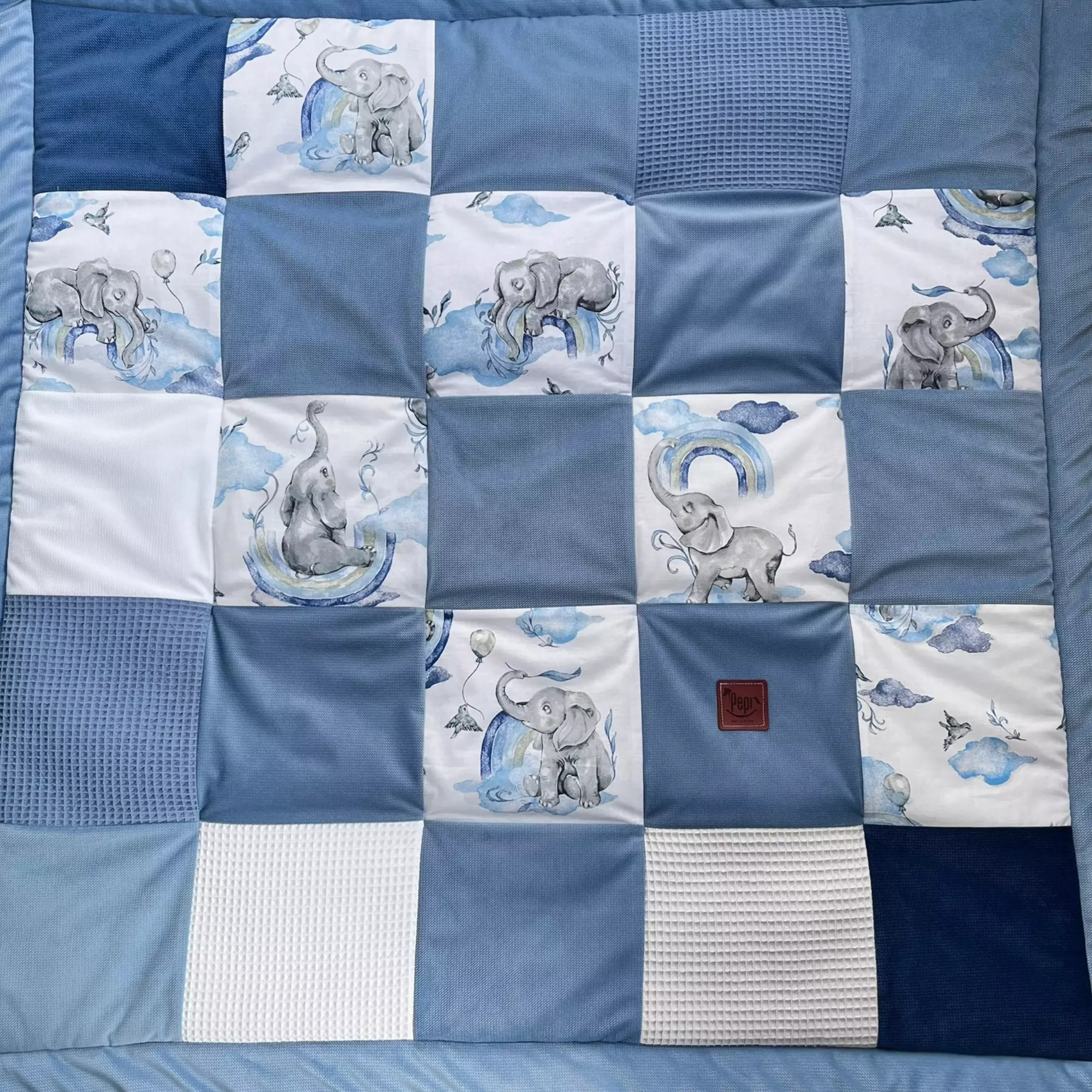 Mata Patchwork Eledreams Blue wafel2