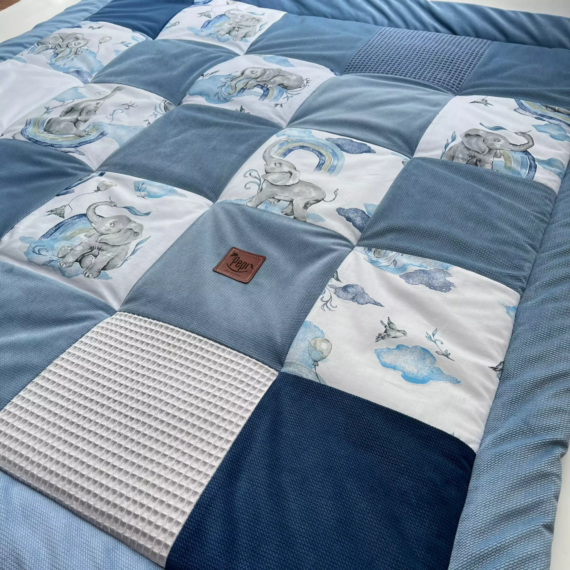 Mata Patchwork Eledreams Blue wafel3