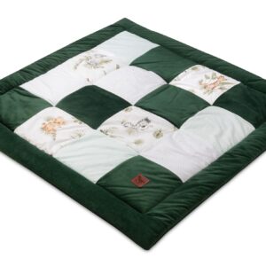 Dětská hrací podložka Patchwork 100 × 100 cm – bavlna & velvet