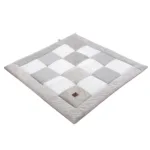 Dětská hrací podložka Patchwork 100 × 100 cm – bavlna & velvet Grey Galaxy