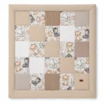 Dětská hrací podložka Patchwork 115 × 115 cm – měkká podložka pro hraní a odpočinek Safari