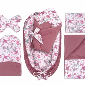 6-dílná sada s zavinovačkou - Hummingbird velvet old rosa